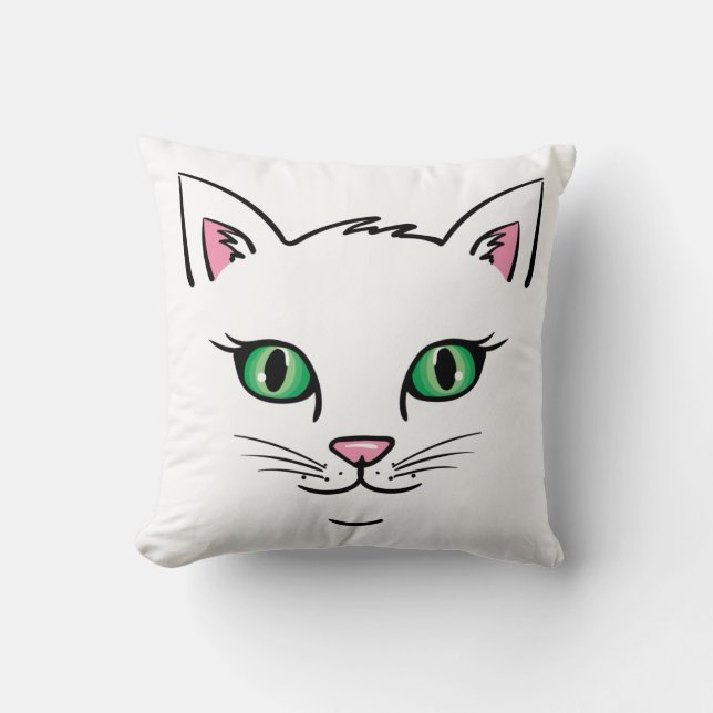 Floating Cat Face  Cushion (Front)