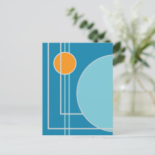 Floating Circles 11 Abstract Design Postcard