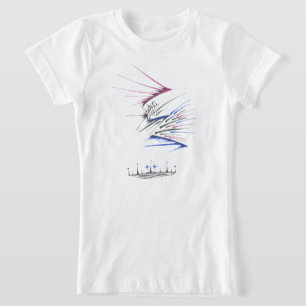 Floating City Colourful Abstract Tribal Tattoo Art T-Shirt