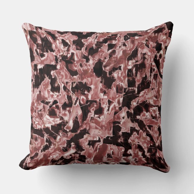 Floating copper blades or rocky on dark background cushion (Front)