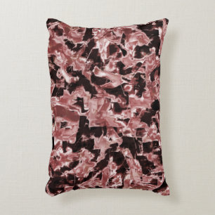 Floating copper or rocky blades over darkest red decorative cushion