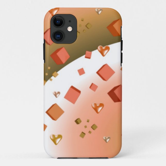 Floating Cubes and Hearts Case-Mate iPhone Case (Back)