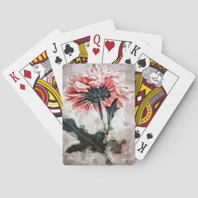Floating Dahlia Classic Playing Cards (Back)