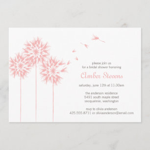 Floating Dandelion Shower/Party Invitation