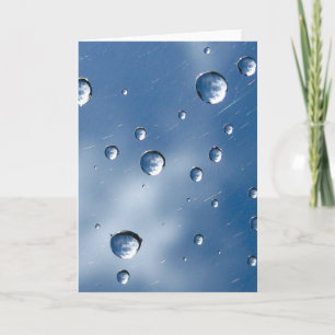 Floating Dew Drops Hold Clouds Poetry Card