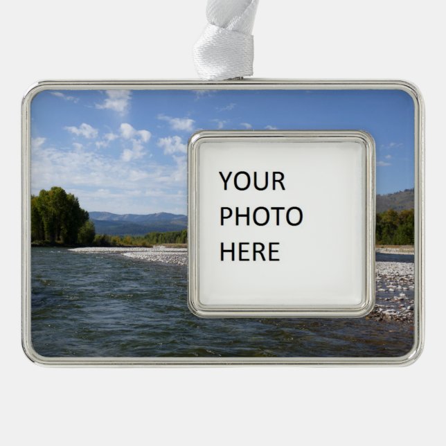 Floating Down the Snake River I Silver Plated Framed Ornament (Front)