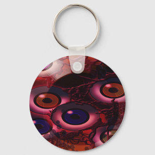 floating eyeballz key ring