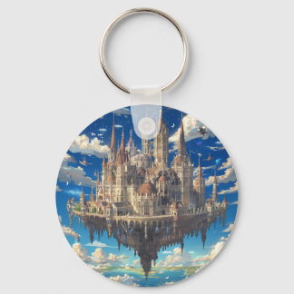 Floating Fantasy Castle in the Clouds | Celestial Key Ring