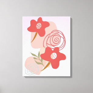Floating Floral Boho Canvas Print