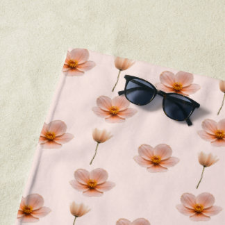 floating flower melody beach towel