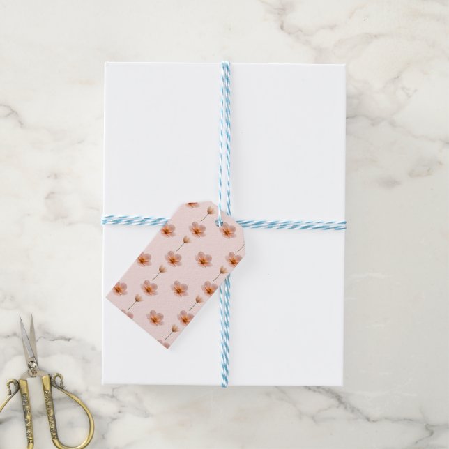 floating flower melody gift tags (With Twine)