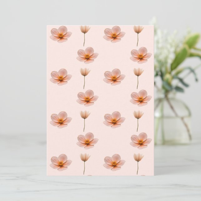 floating flower melody invitation (Standing Front)