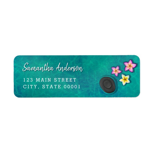 Floating Flowers Spa Address Labels (Front)
