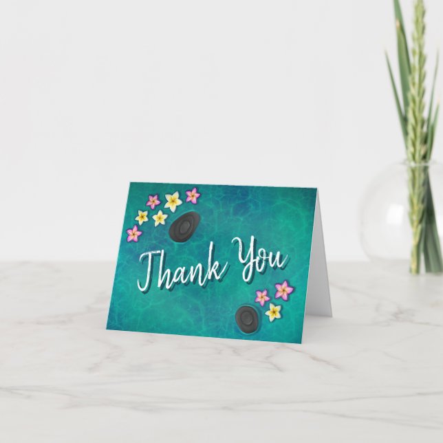 Floating Flowers Spa Thank You Card (Front)