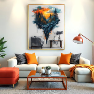 Floating Forest Dreamy Poster