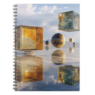 Floating Geometric Marvels Over Water Notebook