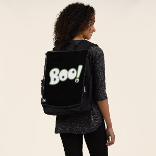 Floating Ghost BOO Lettering with Bloodshot Eye Backpack