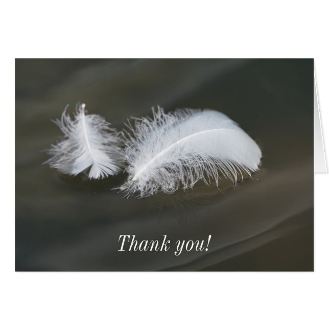 Floating Goose Feathers Thank You Card (Front Horizontal)
