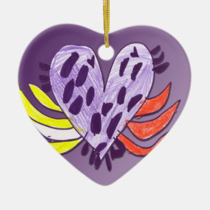 Floating Heart Ceramic Tree Decoration