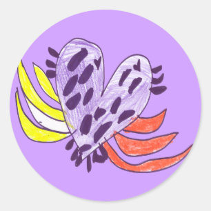 Floating Heart Classic Round Sticker