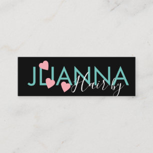 Floating Heart Makeup Salon Nails Eyelashes Mini Business Card