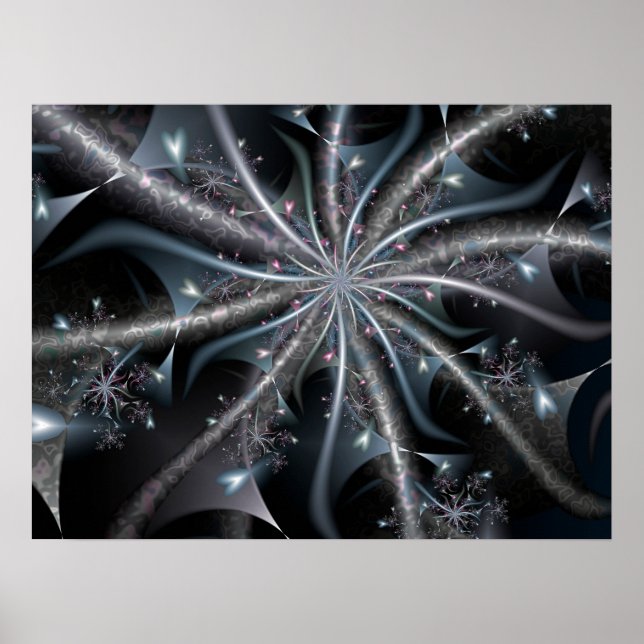 Floating Heart Spiral Poster (Front)