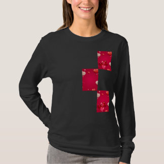 Floating Hearts Balloon Design – Valentine's Day T-Shirt
