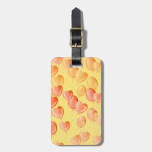 Floating Hearts & Dreams - Yellow & Orange Luggage Tag