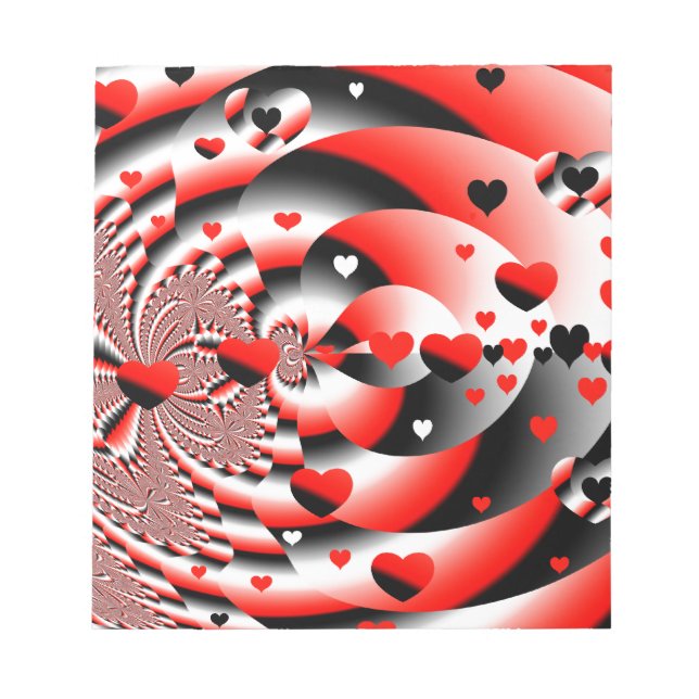 Floating Hearts Notepad (Front)