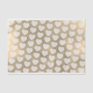 Floating Hearts on Golden Clouds Wedding Romantic  Tissue Paper
