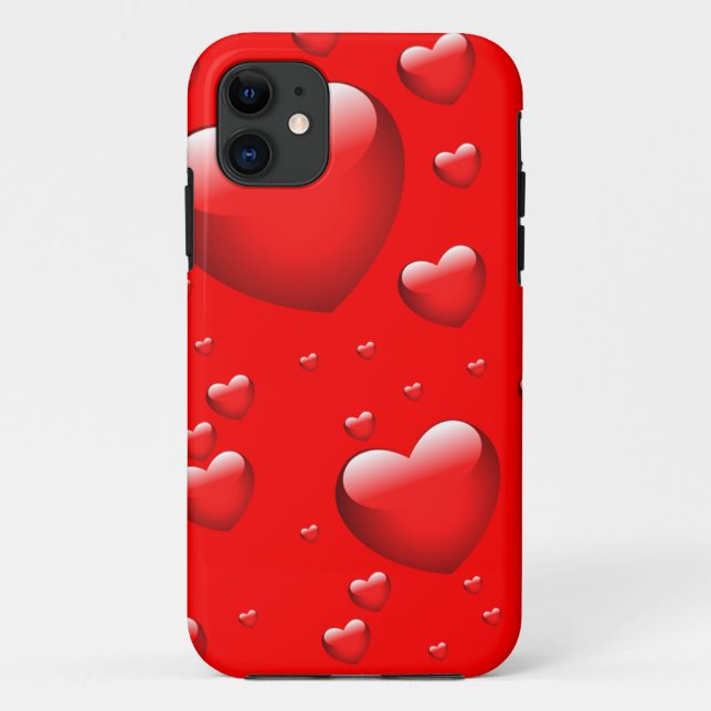 Floating Hearts Pattern Case-Mate iPhone Case (Back)
