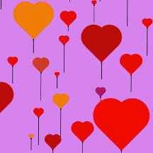 Floating Hearts Valentine Crew Socks