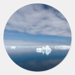 Floating ice in Antarctica Classic Round Sticker