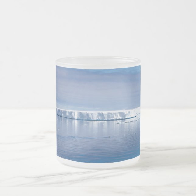 Floating iceberg frosted glass coffee mug (Center)