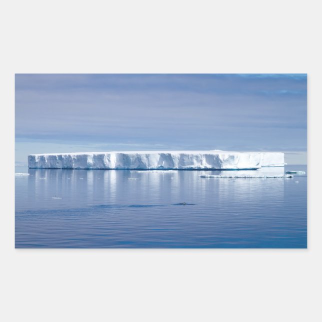 Floating iceberg rectangular sticker (Front)