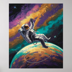 Floating in Space Poster