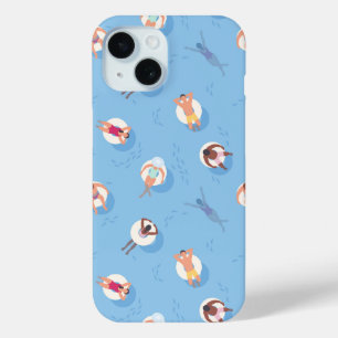 Floating in the Lazy River Pattern iPhone 15 Case
