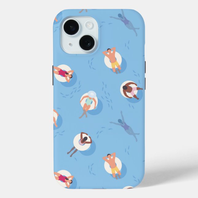 Floating in the Lazy River Pattern Case-Mate iPhone Case (Back)