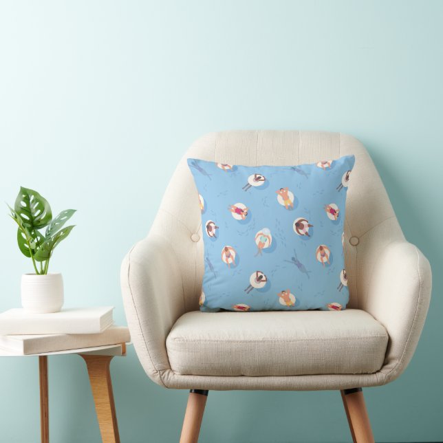 Floating in the Lazy River Pattern Cushion (Chair)