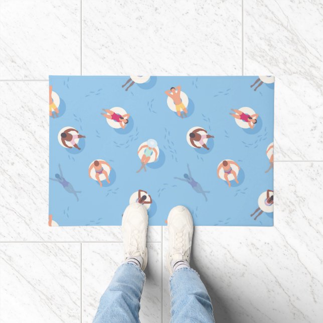 Floating in the Lazy River Pattern Doormat (Indoor)