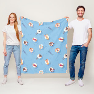Floating in the Lazy River Pattern Fleece Blanket