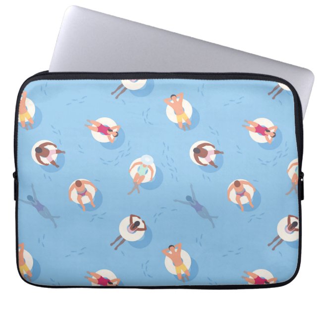 Floating in the Lazy River Pattern Laptop Sleeve (Front)