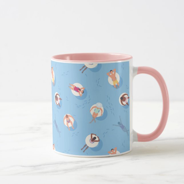 Floating in the Lazy River Pattern Mug (Right)