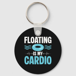 Floating is My Cardio ol Fitness Humour Key Ring