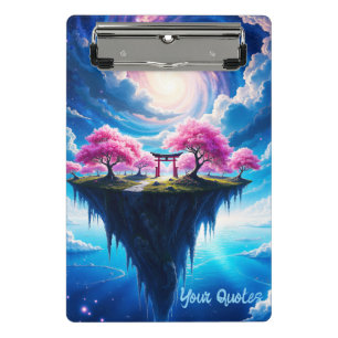 Floating Island Sakura Art Mini Clipboard