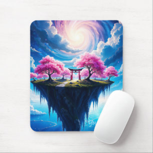 Floating Island Sakura Art Mouse Mat