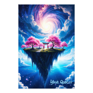 Floating Island Sakura Art Photo Print
