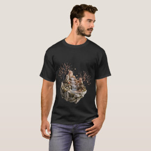 Floating Island Waterfall Zen Garden T-Shirt