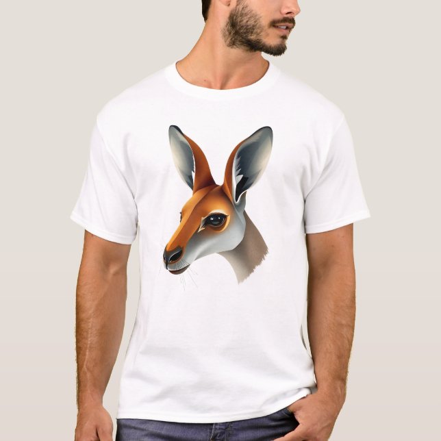 Floating Kangaroo Face Art Tee (Front)