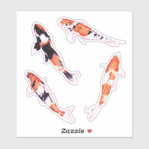Floating Koi Custom-Cut Stickers